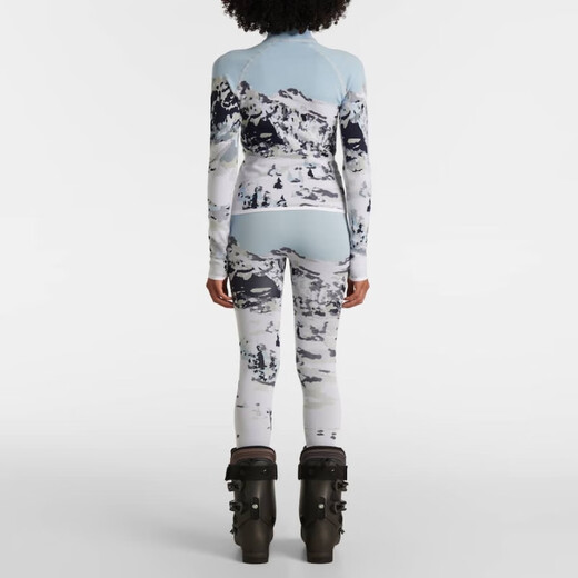 Perfekter Moment Frauen Jacquard Halb Reißverschluss Ski Top P00988683 Beige L CN 175/96