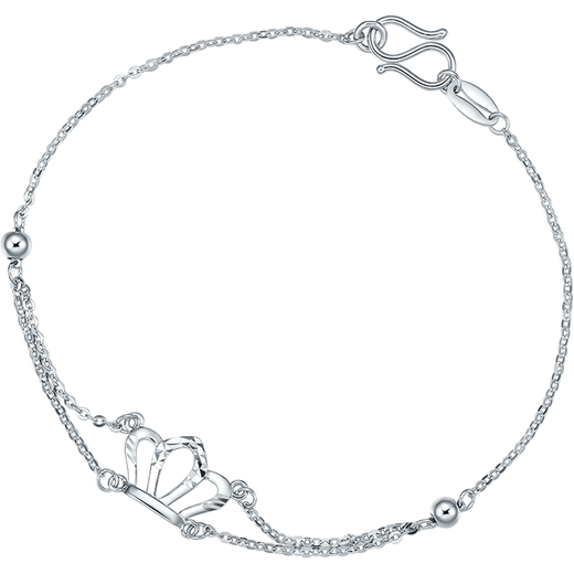 Saturday Fortune Crown PT950 platinum bracelet for women PT073875 about 2.38g 16cm birthday gift