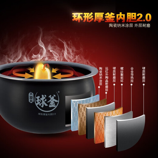 
Supor (SUPOR) CFXB50FC59-75 Rice Cooker Pot Household 5L Multi-function Large Capacity Reservation Ball Cauldron [Tail Freighter] 4L Dark Purple CFXB40FC829E-75