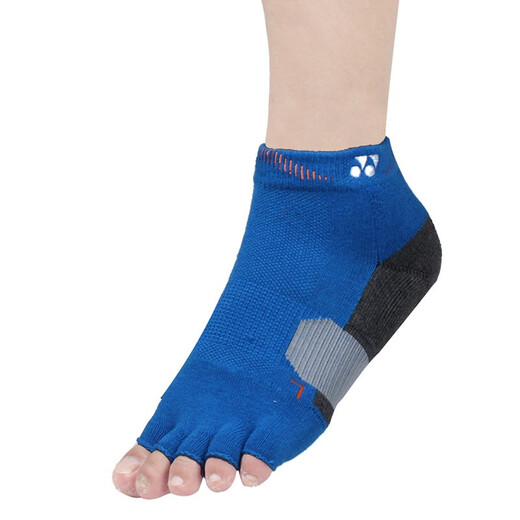 YONEX Yonex yoga socks YY open toe non-slip beginner Pilates exercise mid-calf five-finger socks YOBC0018CR blue (one pair price)
