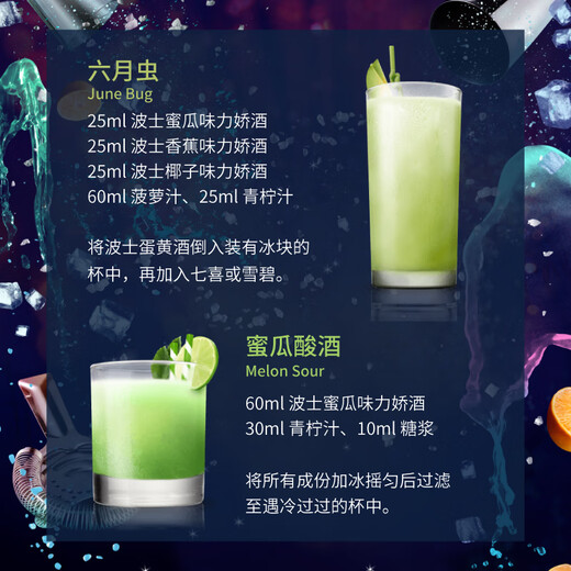 波士力娇酒 酒吧调酒基酒  荷兰进口洋酒 Bols 哈密瓜