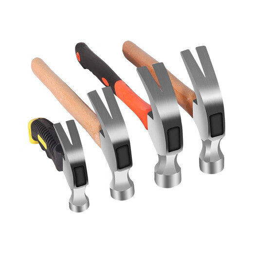 Yanran claw hammer woodworking special hammer hammer household tool all-in-one special steel electrician mini hammer nail hammer upgraded version plastic-coated handle claw hammer (0.5kg)