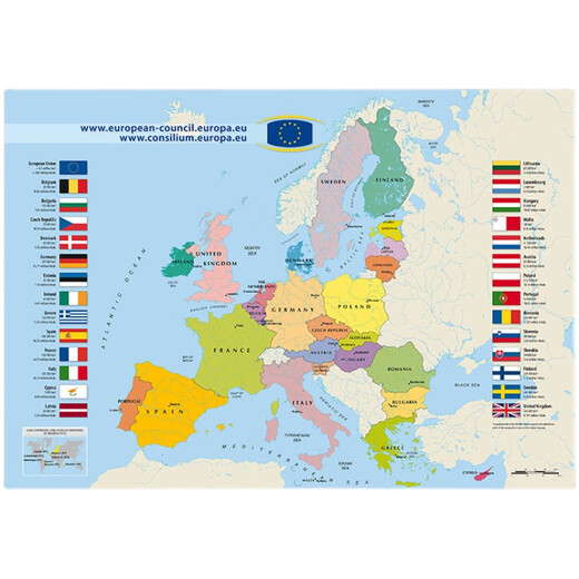 Кантри с масло -массовом волокном European Union Map Company.