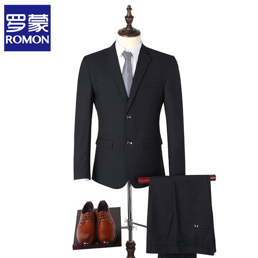 ROMON professional suit suit for men and women, business formal dress, groomsmen suit, bank 4S store interview work clothes, male, sapphire blue suit + pants XL