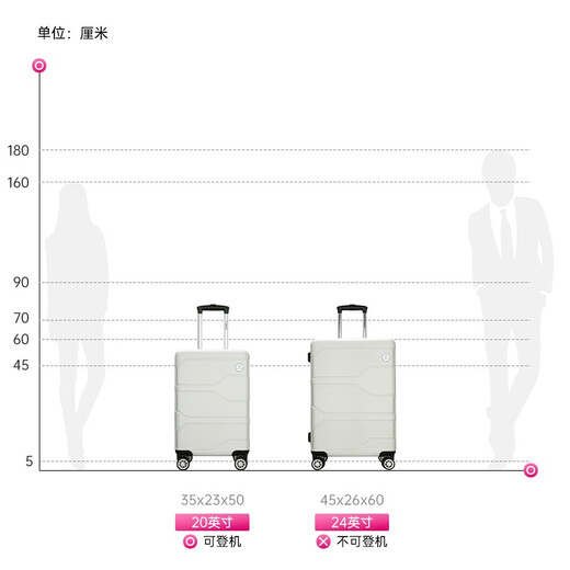 
Diplomat Diplomat suitcase matte travel wedding box boarding universal wheel password trolley case TC-690 series white 20 inches - suitable for short distance [can be boarded]
