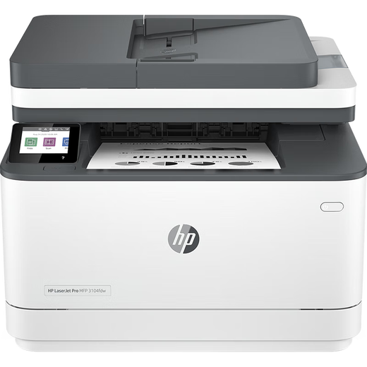 惠普（HP）M3104fdw/fdn A4黑白激光一体机 无线远程 自动双面打印 家用办公 M3104fdw(四合一+双面+无线打印) 全新国行标配（含原装硒鼓一支）