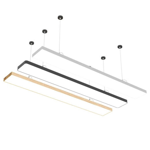 XMSJLED Wood Grain Long Strip Light Strip Light Office Chandelier Shop Commercial City Classroom Hanging Line Style Light Wood Grain Color-Hanging Wood Grain Color-Hanging Line Style 11968cm36w