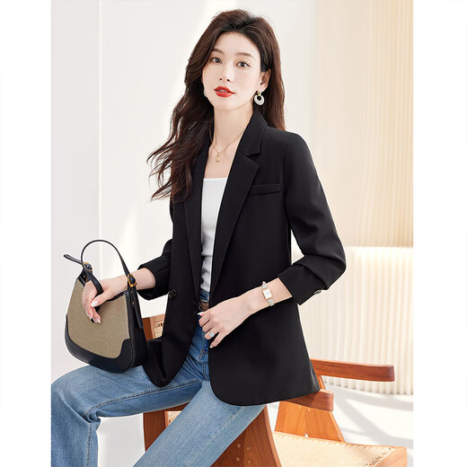 
Silk Cypress House Slit Suit 2025 Autumn New Women's Fashionable and Successful Commuter Slim Casual Suit Blazer