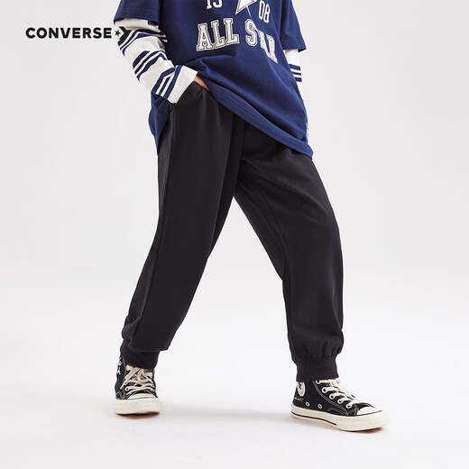 Converse Children's Trousers Autumn New Pure Cotton Girls Loose Casual Pants Medium and Big Children Elastic Boys Pants True Black 130/56 Recommended Height 116-122cm Converse Children's Trousers Autumn New Pure Cotton Girls Loose Casual Pants Medium and Big Children Elastic Boys Pants True Black 130/56 Recommended Height 116-122cm