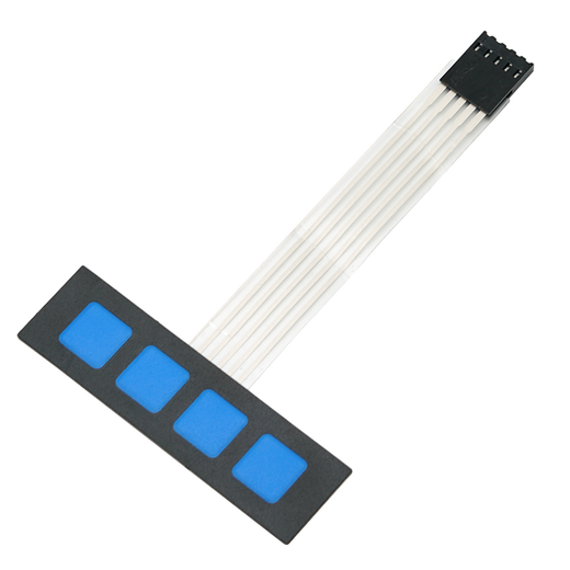 Throwing stones membrane key switch tact switch display microcontroller expansion keyboard DIY accessories suitable for arduino development board 4-key-blue membrane keyboard