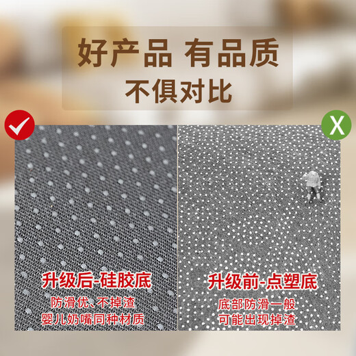 咏幻地毯客厅轻奢感卧室家用床边沙发地垫茶几免洗可擦简约奶油风 灰ZJ694G升级 防滑防水加厚款  1件 160X230CM(2-3人沙发通用)