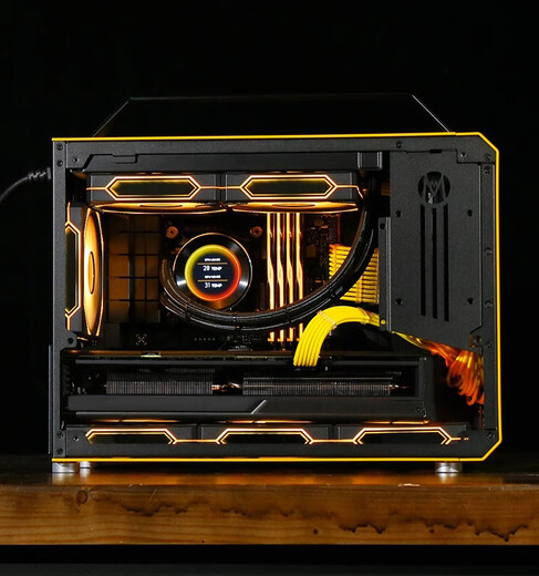 Gigabyte Mechanical Master C+MAX high-end mini water-cooled game console DIY assembly computer design portable small steel cannon desktop machine complete set of configurations optional seven U7 265KF/32G/2T/5070TI