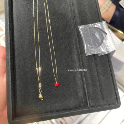 Shengli 18K gold bell tassel necklace for women sterling silver gold-plated lace single diamond clavicle chain jingle temperament gift trend A.H bell necklace