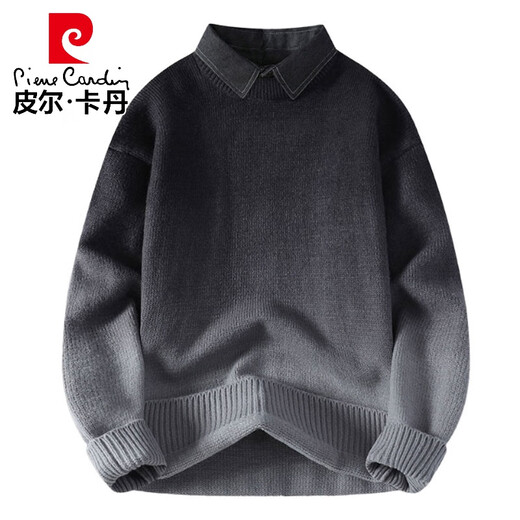 
Pierre cardin high-end fake two-piece sweater for men 2025 new gradient shirt collar sweater for men winter thermal underwear 9756 white [liner * shirt * collar] 2XL about 150~170Jin [Jin equals 0.5 kg] can be worn