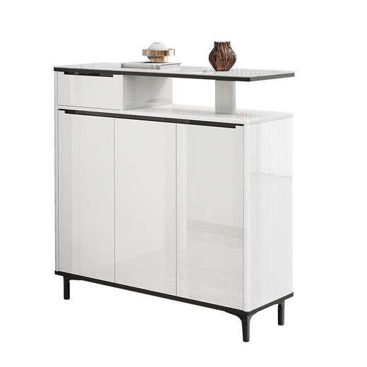 Luo Jixian 2025 new simple shoe cabinet household door elevator entrance double-sided living room partition painted porch cabinet storage cabinet delivery RD6621 double-sided porch cabinet 80cm long