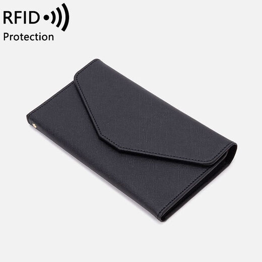 OQBego Passport Clip Anti-Diebstahl-Bürsten RFID Multifunktionsluft-Ticket-Zertifikattasche für Männer und Frauen, die im Ausland Passpassbeutel reisen, große Anzahl von Schwarz