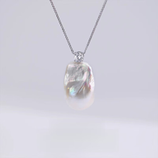 Baroque Pearl Pendant Silver Necklace Women's 2024 New Women's Light Luxury Niche Silver Jewelry Clavicle Baroque Necklace