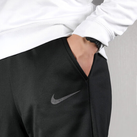 Nike (NIKE) official online store men's pants autumn and winter new velvet warm sports pants running trousers casual loose knitted sweatpants 932254-010/straight M 170/76