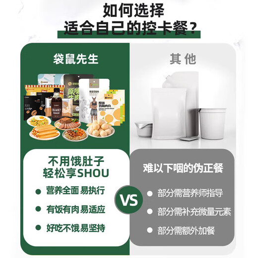 袋鼠先生一周代餐轻食14天非餐鸡胸肉健身即食低脂食品 7天控卡套餐(3886g)
