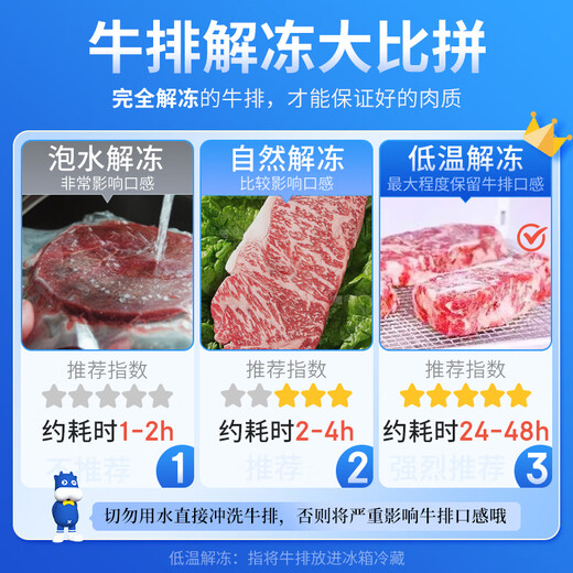 Calf Casey's fresh steak raw meat whole cut children's beef family set without splicing 5 slices sirloin + 5 slices filet + 6 pieces set (1.2kg)
