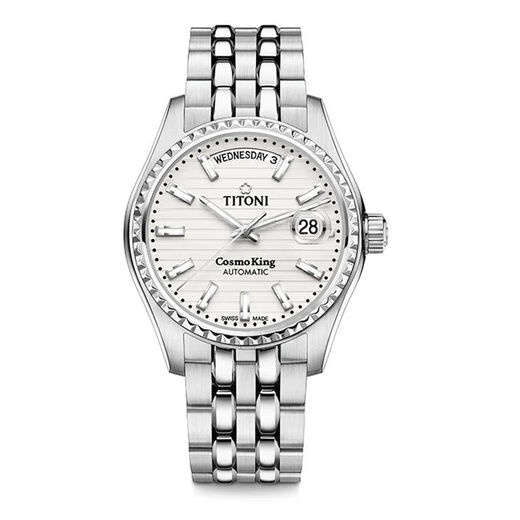 Titoni Men's Watch Swiss Watch Universe Serie Klassische Business Automatische mechanische Herren Uhr 797 S-695 Silberstreifennagel