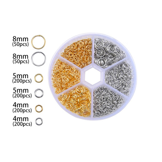 OSRO diy open ring connecting ring earrings bracelet necklace buckle connector handmade material package white k color 6 Specifications + box