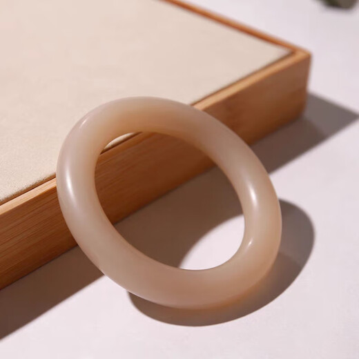 
DR GRAFFCARNY lotus powder Hetian jade bracelet lotus powder bracelet Qinghai lotus pink jade bracelet fat round strip bracelet SN1049 53mm