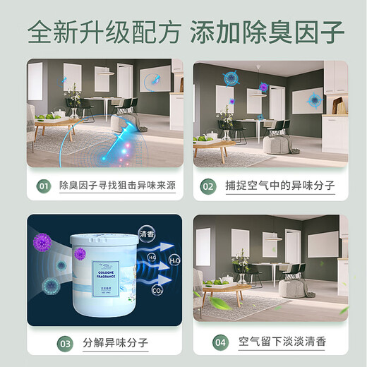 Tarot Air Freshener Bathroom Toilet Deodorizing Long-lasting Fragrance Solid Balm Indoor Home Bedroom Fragrance Aromatherapy Juicy White Peach + Fragrant Osmanthus 2 bottles