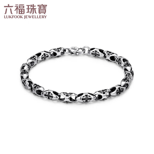 Lukfook Jewelry Platinum 950 Olive Shape Platinum Bracelet Men's Electric Black Craft Bracelet Price G07TBPB0020 17.43 grams (including labor cost 2318 yuan)