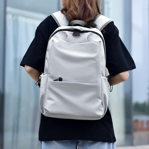 
Kangaroo backpack for men large capacity backpack for women junior high school school bag college student commuting computer bag travel bag silver gray