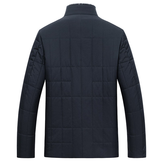 
Snow Leopard New mink fur collar Removable Men's Parkae Coat Rabbit Fur Body Short Fur Coat Blue 170/92A(48)