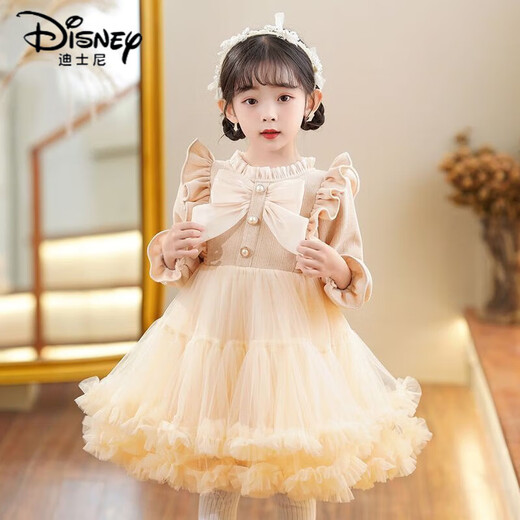 Disney girls dress New Year skirt 2026 new spring and autumn children's tutu skirt little girl red princess skirt winter red high quality 100 recommended height 90-95cm