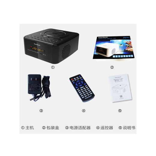 Esscitech home CD player wireless Bluetooth speaker HD DVD player disc player elementary school and high school mp3 English listening CD record cb player audio radio white Bluetooth model official standard