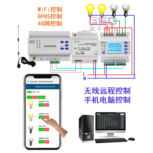 12-way intelligent switch controller module power supply lighting centralized wireless network remote programming lighting panel smart ordinary type without display