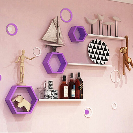 City code wall shelf living room TV background wall wall cabinet decoration restaurant wall-mounted bedside storage X68-Package M