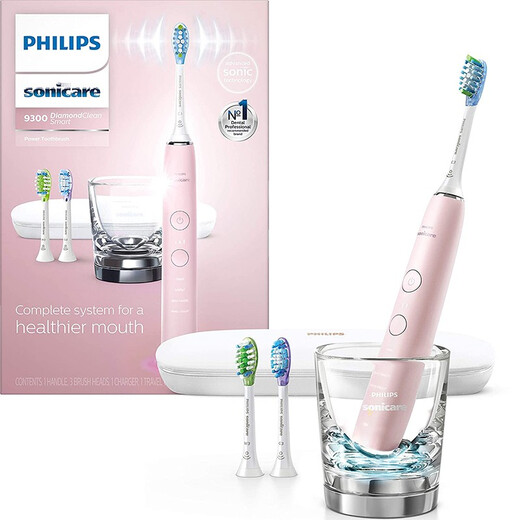 飞利浦（PHILIPS）Sonicare 9300系 充电电动牙刷 清除牙菌斑 牙齿 带充电杯 粉红色