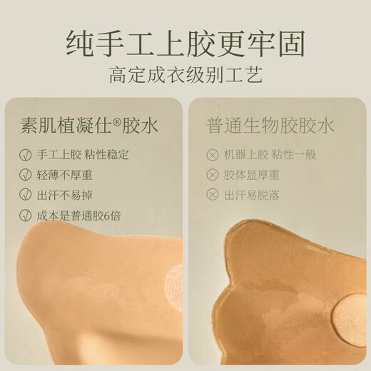 Suji gutes Produkt, Zwei-Paar-Packung, unsichtbarer Push-Up-Brust-Patch, Damen-Hochzeitskleid, Hochzeits-BH-Pad, trägerlose Unterwäsche, verdickter Brust-Patch