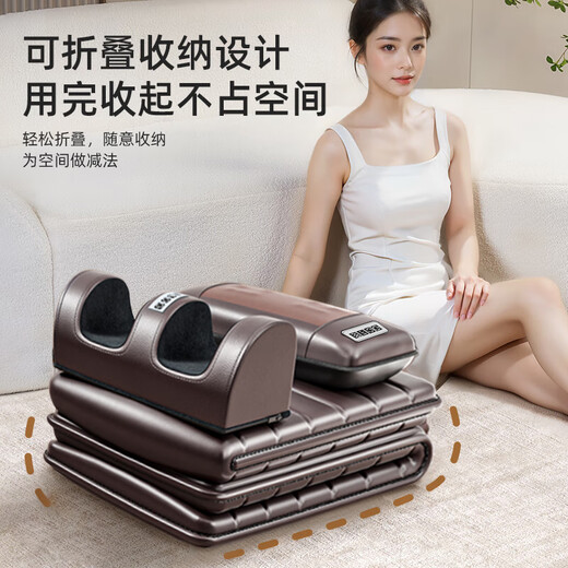 AUX massage cushion, full body lying cushion, cervical vertebra massager, shoulder, neck, waist and back, multifunctional home massage chair, portable birthday and New Year gift for parents and elders of boys and girls, Zunyao leather, upgraded jade movement + electric lumbar support + double Tai Chi roller