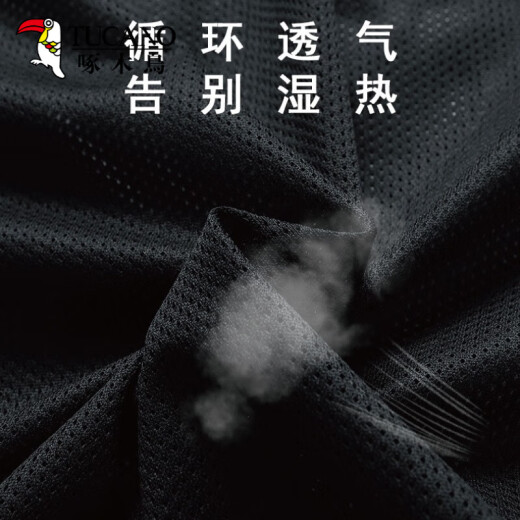 Woodpecker Jacket Men's Jacket Autumn and Winter Clothes Men's Three-in-One Shock Clothes Hooded Loose Sports Working Top Men 6628 Black 4XL (170-185Jin [Jin equals 0.5 kg])
