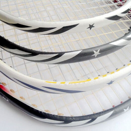 羽毛球拍拍头保护贴防边框羽线保护贴耐磨加厚拍框贴膜防磨防掉漆 保护贴 3白色+3黑色