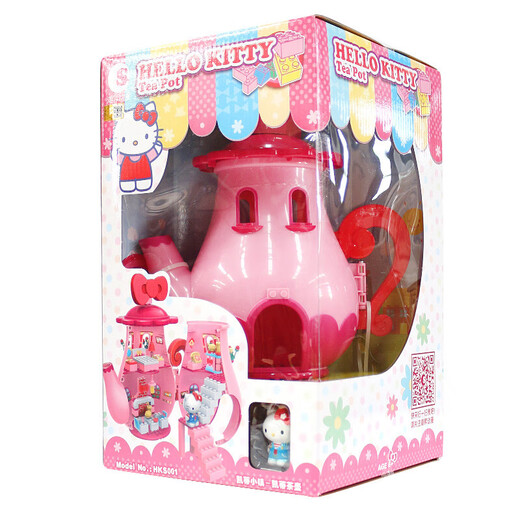 Qiji Katie Hello Kitty Enfants assemblés Blocs de construction Girls jouant des jouets pour enfants House Toys Cadeaux