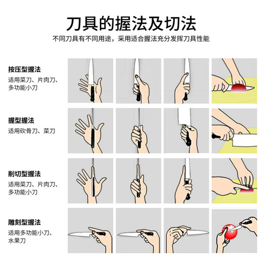 OOU household knife set kitchen full set of vegetable knives, scissors, fruit knives, high-quality steel set, anti-oxidant and anti-rust, Crane series, 7-piece set