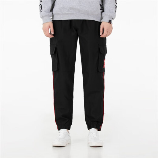 阿迪达斯 （adidas）休闲裤男裤夏季健身训练运动裤舒适透气工装裤时尚收口长裤 HC9715/炭黑色  3XL