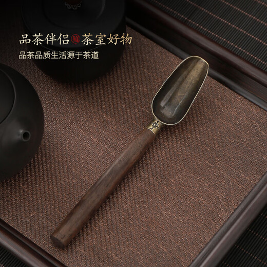 Tao Fuqi Tea Spoon Kung Fu Tea Ceremony Tea Set Accessories Household Guests Single Tea Can Scooping Tea Spoon Small Tea Shovel Tea Spoon Ebony Buddha Hand Tea Spoon