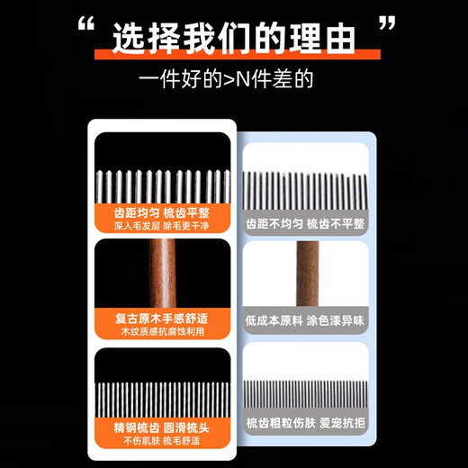 Micamio Cat Comb Removes Floating Hair Cat Hair Comb Row Comb Ragdoll Cat Knotting Comb Pet Dog Hair Comb Combing Artifact Wide Tooth Row Comb Long Hair-Knotting and Removing Floating Hair