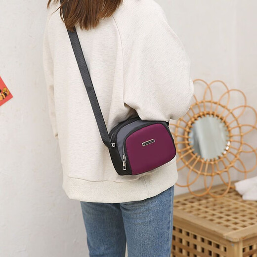 QUEENJOY cross-body women's bag 2023 new style middle-aged mother versatile single shoulder crossbody bag elderly mobile phone change shopping bag red