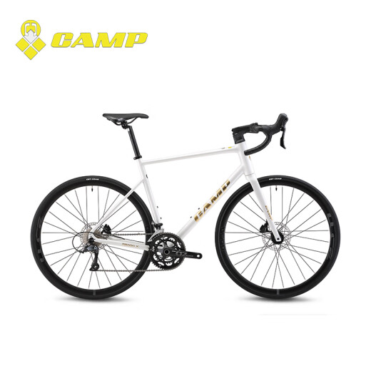 坎普（CAMP）RADONX 自行车铝合金车架公路车18变速顺泰纯油碟刹单车弯把赛车 闪银黑 18速 520码 700C