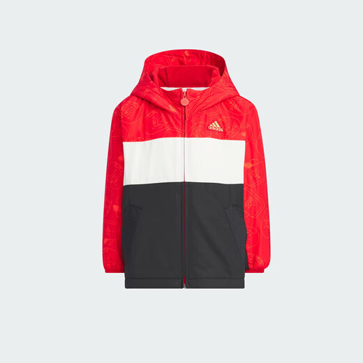 Adidas pour enfants Vêtements Nouvel An Sports épissés rouges chinois et veste à capuche décontractée JF3879 Rouge 15 Sky-High Price Assurance