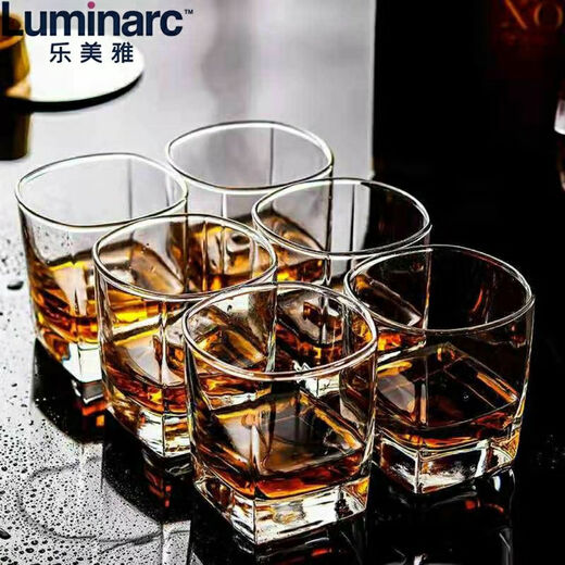 Bofu Lemeiya Whisky Bier Weinglas Set, vier quadratische Weinglas drei oder zwei Weißweingläser Haushaltskristallglas vier Stücke 200 ml-13845