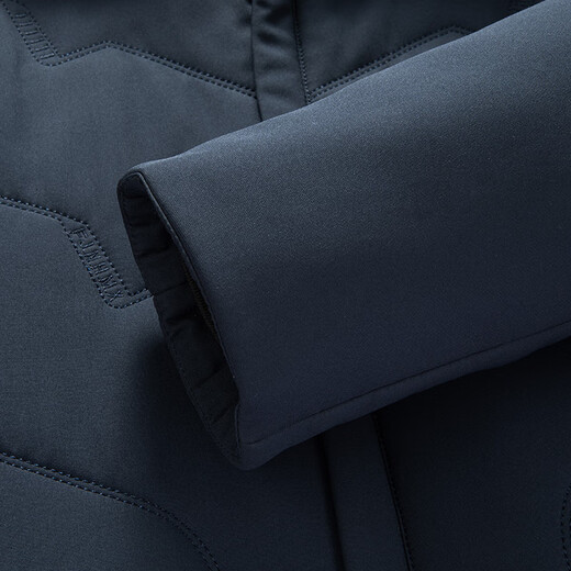 ROMON velvet thickened lapel jacket for men in autumn and winter, middle-aged and elderly business warm cotton coat, grandpa jacket and daddy outfit, navy blue L 175 (suitable for 100-120 Jin Jin equals 0.5 kg)